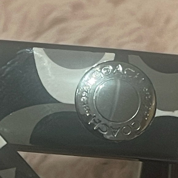 Coach BERNICE 844 BLACK Eyeglasses Frames Grey White Rectangle - Picture 9 of 16